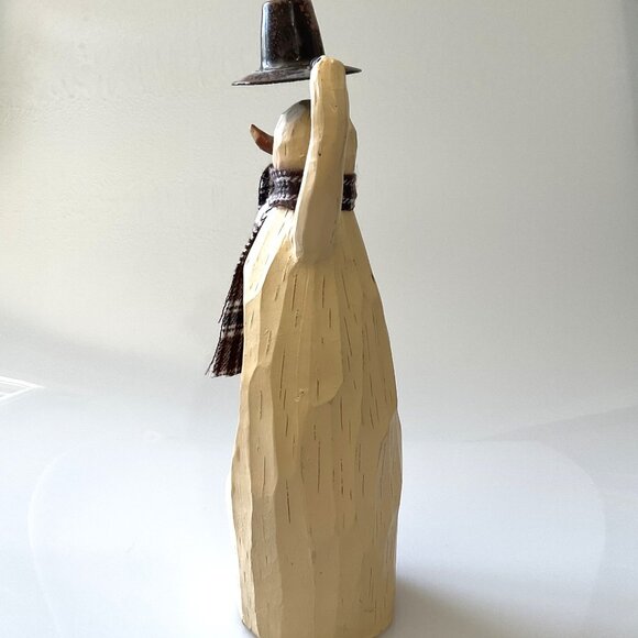 SNOWMAN FIGURINE HOLIDAY CHRISTMAS WINTER 10" VINTAGE - Picture 8 of 10